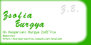 zsofia burgya business card